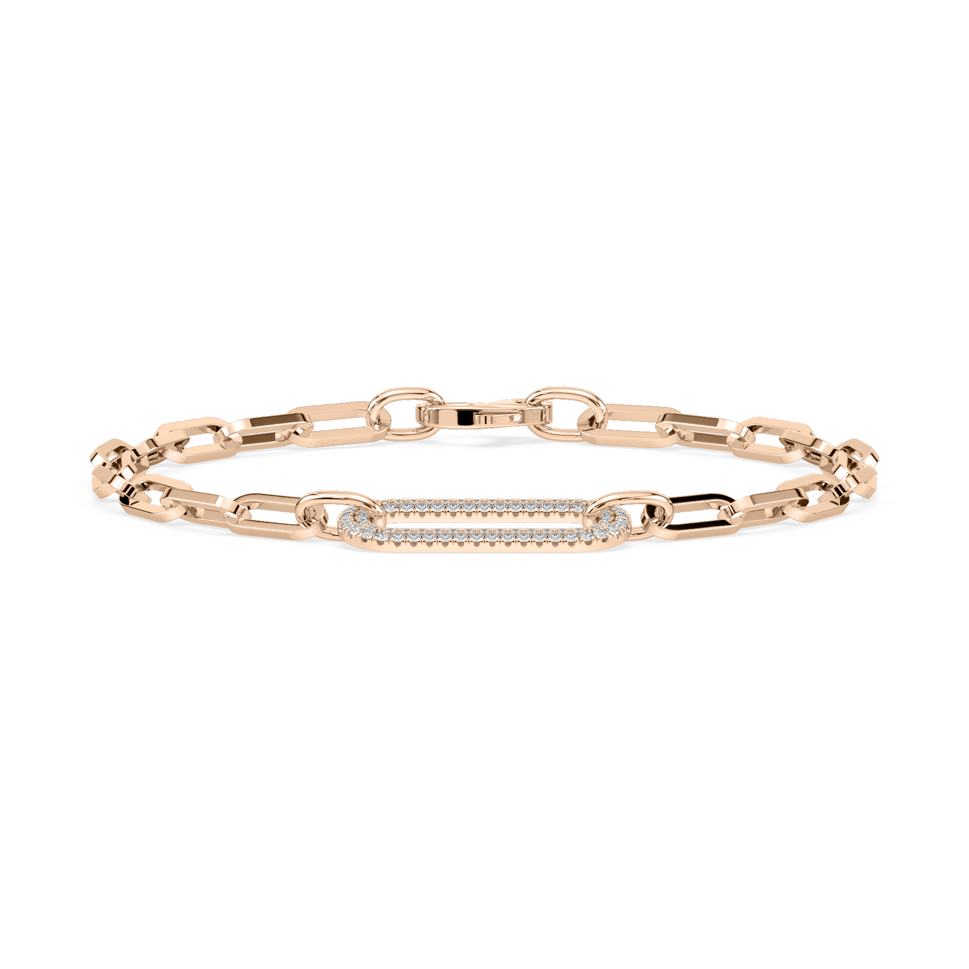1/3 ctw Round Lab Grown Diamond Chain Link Bracelet  - 7 Inches