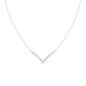2 ctw Round Lab Grown Diamond Radiant Chevron Necklace - 18 Inches