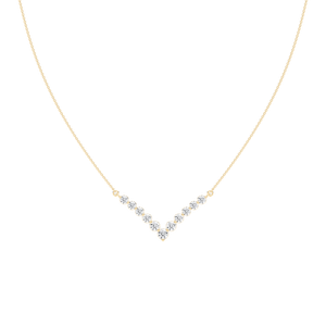 2 ctw Round Lab Grown Diamond Radiant Chevron Necklace - 18 Inches