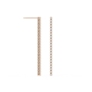 2/ 5 ctw Round Lab Grown Diamond Tennis Drop Earrings