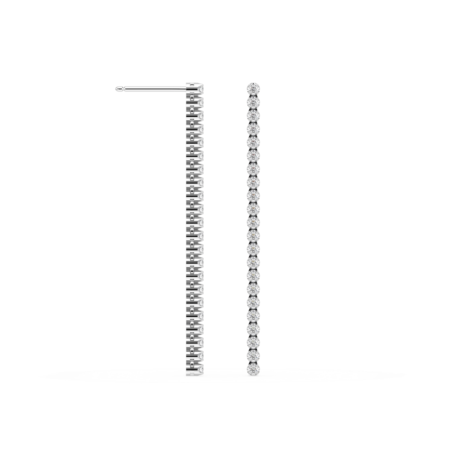 2/ 5 ctw Round Lab Grown Diamond Tennis Drop Earrings