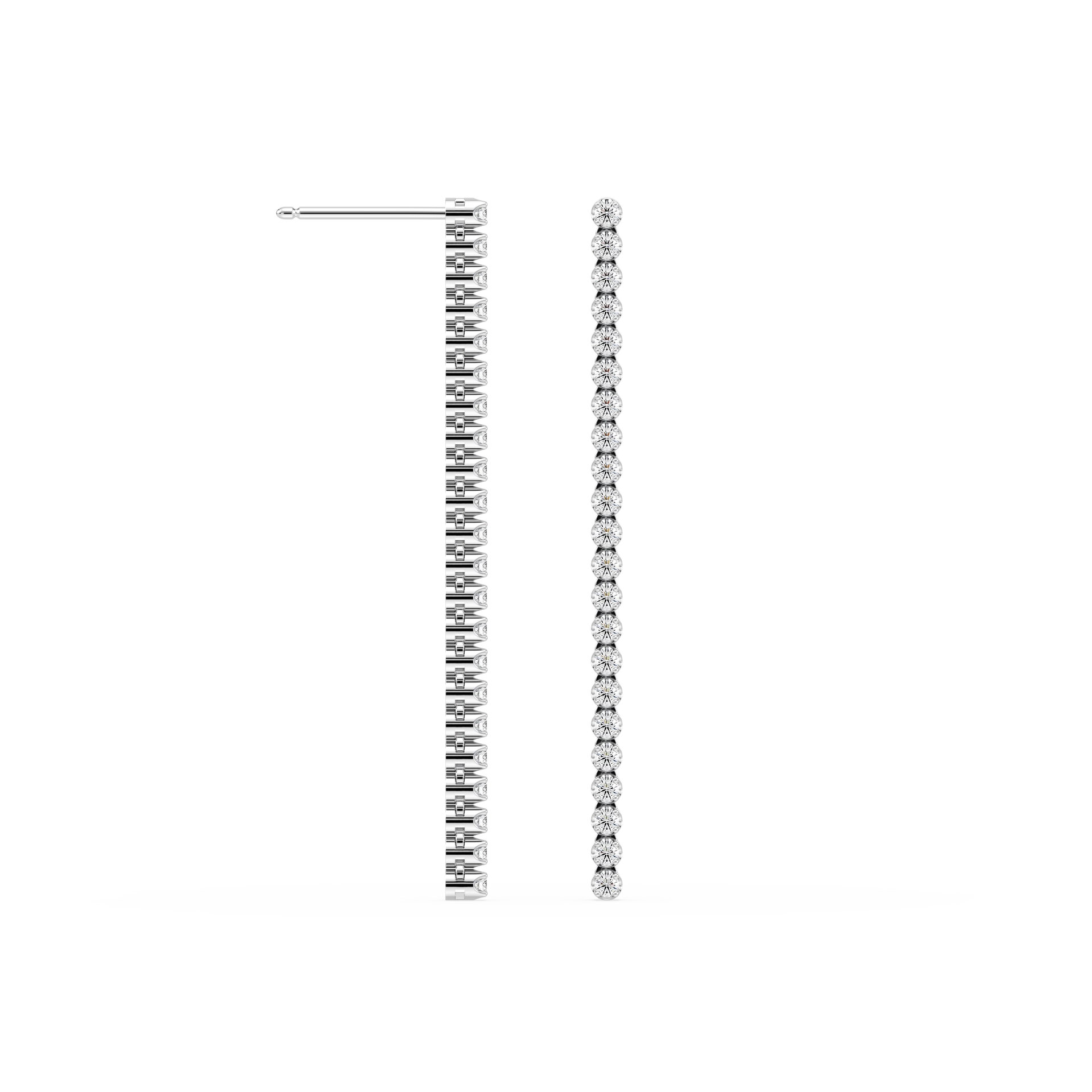 2/ 5 ctw Round Lab Grown Diamond Tennis Drop Earrings