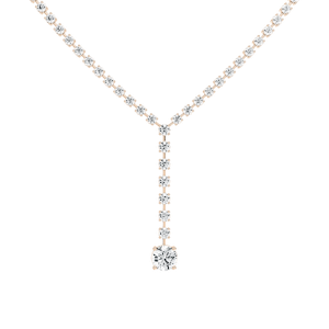18 ⁷/₈ ctw Round Lab Grown Diamond Solitaire Drop Tennis Necklace - 18 Inches