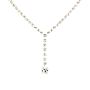18 ⁷/₈ ctw Round Lab Grown Diamond Solitaire Drop Tennis Necklace - 18 Inches