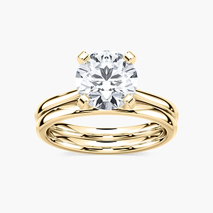 Dior Lab Grown Diamond Cathedral Solitaire Wedding Set