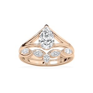 Molly 1 ⅜ ctw Round Lab Grown Diamond Split Shank Wedding Set