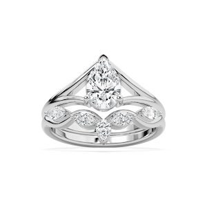 Molly 1 ⅜ ctw Round Lab Grown Diamond Split Shank Wedding Set