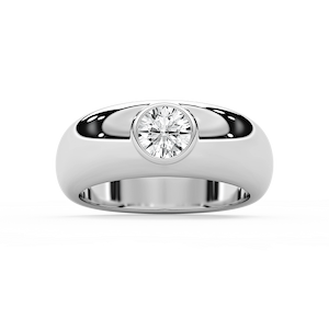 Harry 1 ct Round Lab Grown Diamond 7.75mm Bezel Mens Wedding Band