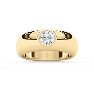 Harry 1 ct Round Lab Grown Diamond 7.75mm Bezel Mens Wedding Band