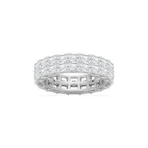 Sophie 5 ⅕ ctw Emerald Lab Grown Diamond East West Double Row Eternity Band