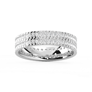 James 1 ctw Round Lab Grown Diamond 5.4mm Double Row Mens Wedding Band