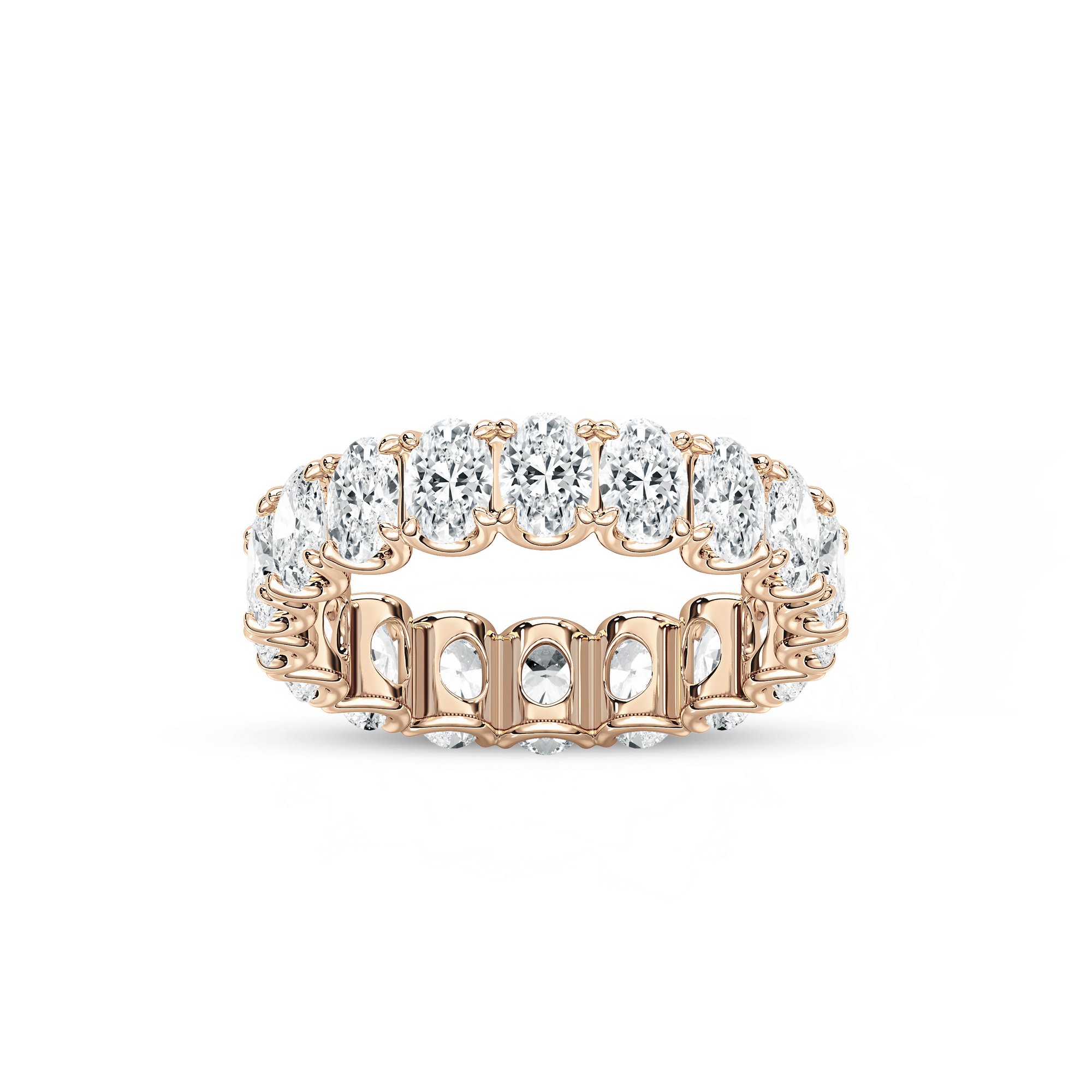 Christina Oval Lab Grown Diamond U Prong Eternity Band