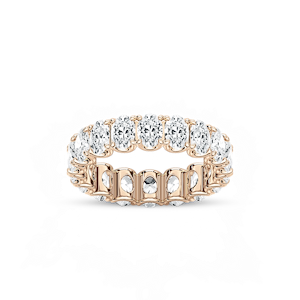 Armani Oval Lab Grown Diamond U Prong Eternity Band