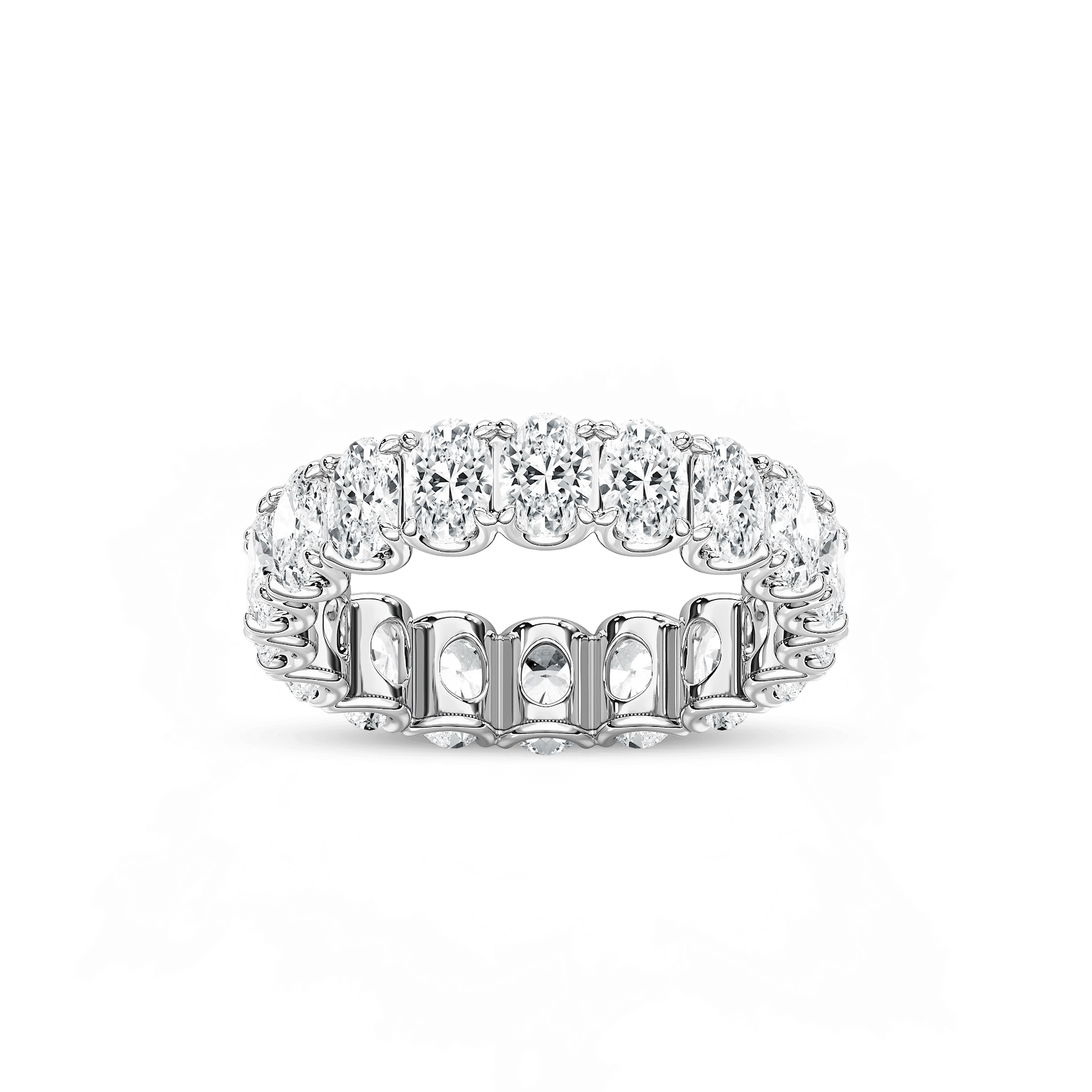 Christina Oval Lab Grown Diamond U Prong Eternity Band