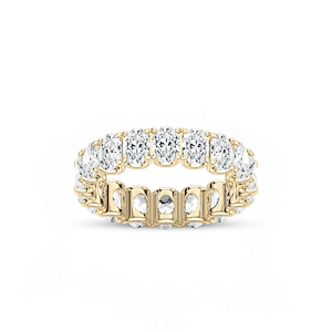 Armani Oval Lab Grown Diamond U Prong Eternity Band