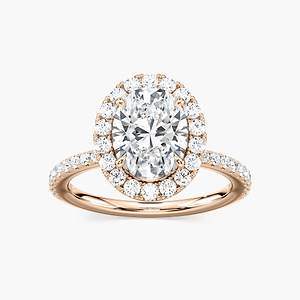 Hannah Oval Lab Grown Diamond Dream Halo Engagement Ring