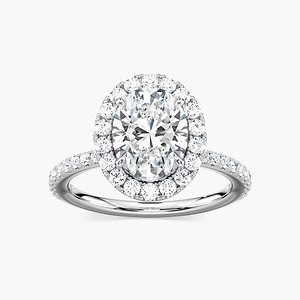 Hannah Oval Lab Grown Diamond Dream Halo Engagement Ring
