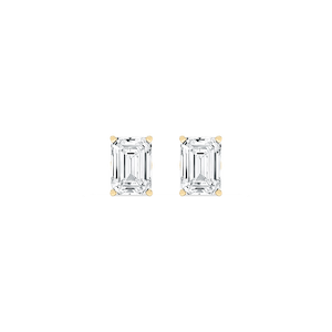 Emerald Lab Grown Diamond Filigree Scroll Stud Earrings