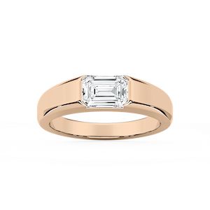 Brayden 2 ct Emerald Lab Grown Diamond 2.90mm East West Set Mens Wedding Band