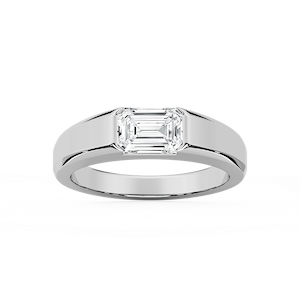 Brayden 2 ct Emerald Lab Grown Diamond 2.90mm East West Set Mens Wedding Band