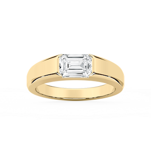 Brayden 2 ct Emerald Lab Grown Diamond 2.90mm East West Set Mens Wedding Band