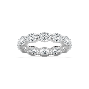 Clara 3 ⅞ ctw Oval Lab Grown Diamond East West Shared Prong Eternity Band