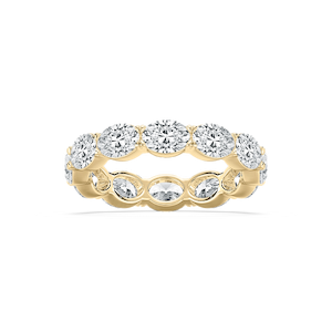 Clara 3 ⅞ ctw Oval Lab Grown Diamond East West Shared Prong Eternity Band