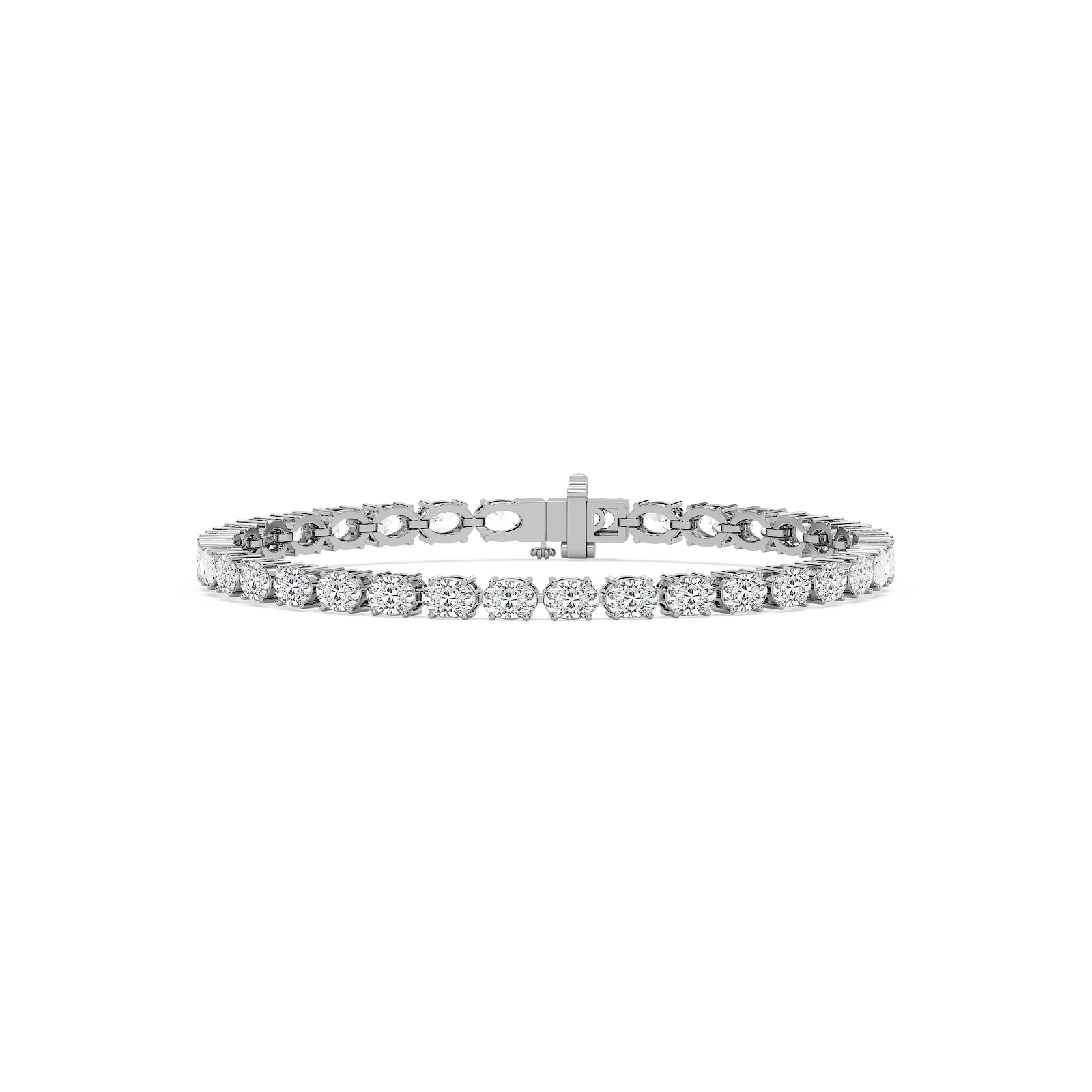 8 ¹⁄₂ ctw Oval Lab Grown Diamond East West Tennis Bracelet  - 7 Inches