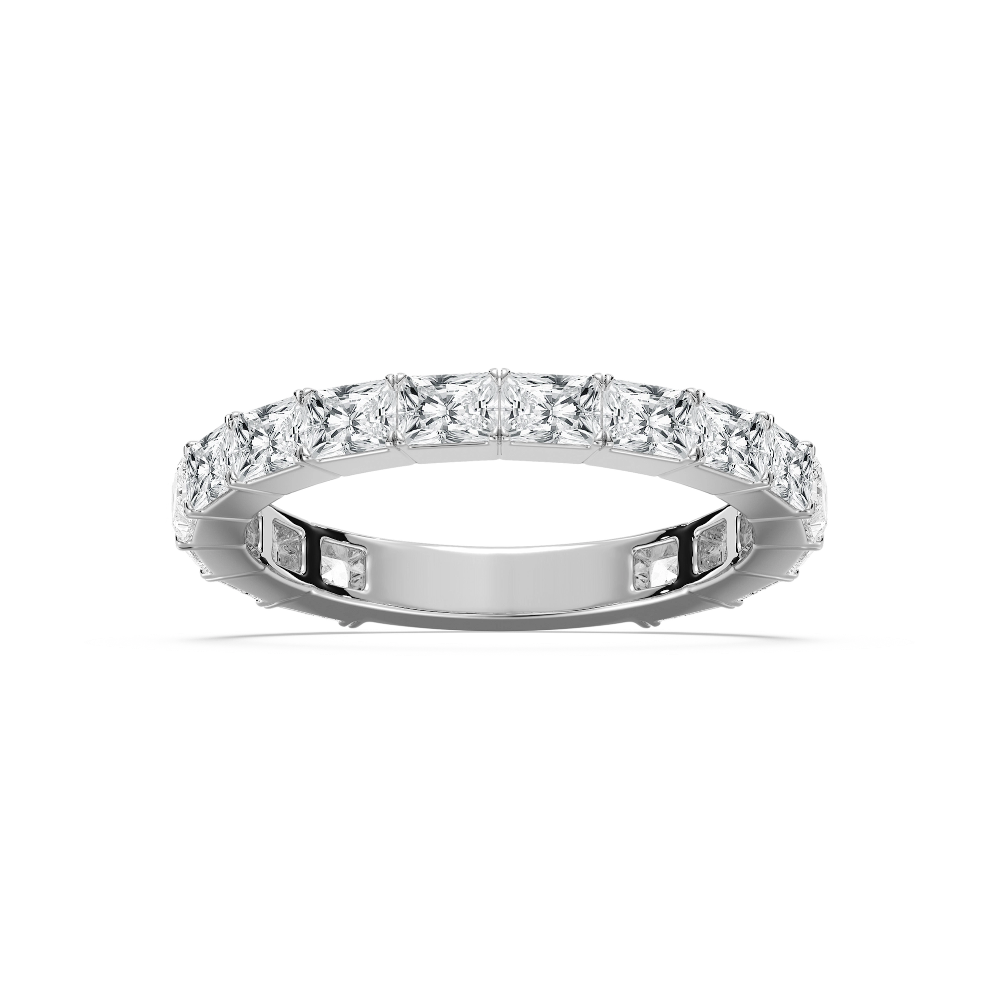 East West Radiant Eternity Ring in Rose Gold