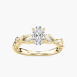 Eden Lab Grown Diamond Vine Side Stone Engagement Ring