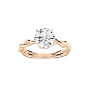 Eleanor Hidden Halo Twist Round Engagement Ring