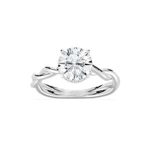 Eleanor Hidden Halo Twist Round Engagement Ring