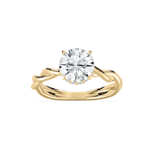 Eleanor Hidden Halo Twist Round Engagement Ring