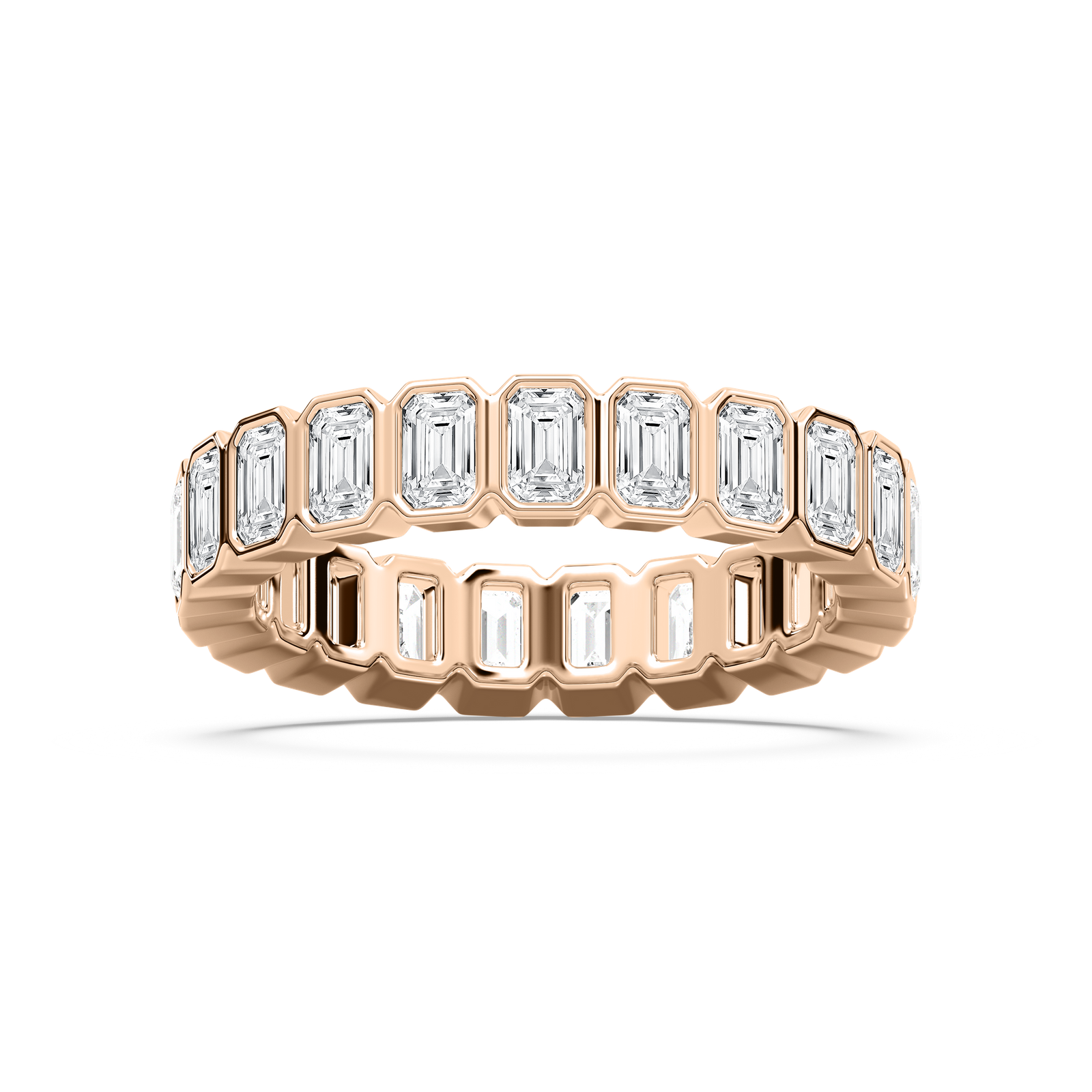Kataleya 1 ½ ctw Emerald Lab Grown Diamond Bezel Set Eternity Band