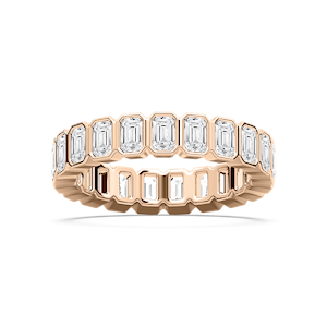 Kataleya 1 ½ ctw Emerald Lab Grown Diamond Bezel Set Eternity Band