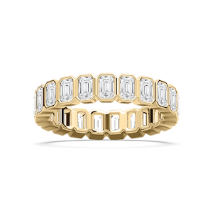 Kataleya 1 ½ ctw Emerald Lab Grown Diamond Bezel Set Eternity Band