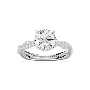 Elise Pave Twist Round Engagement Ring