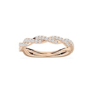 Elise 1/3 ctw Round Lab Grown Diamond Pave Twist Wedding Band