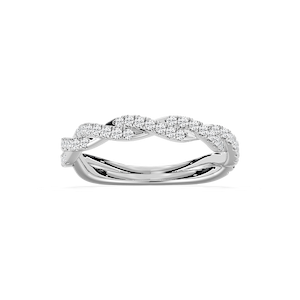 Elise 1/3 ctw Round Lab Grown Diamond Pave Twist Wedding Band