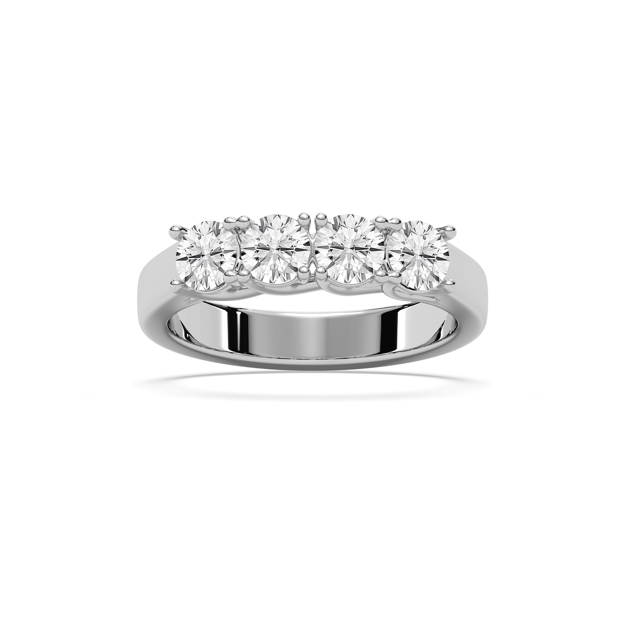 Ellise Wedding Band shown with 1.0ctw Lab-Grown Diamonds in recycled 14K white gold | Ellise wedding band 1.0ctw Lab-Grown Diamonds recycled 14K white gold