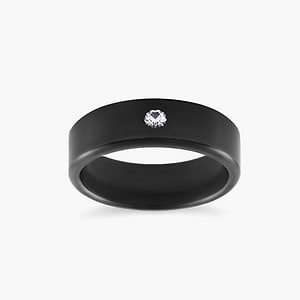 Elysium Ares Polished Diamond Inset Wedding Band