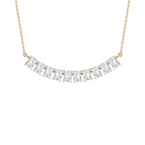 2 ½ ctw Emerald Lab Grown Diamond Suspended Station Necklace - 18 Inches