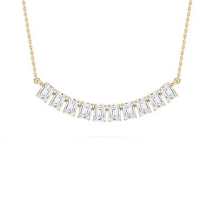 2 ½ ctw Emerald Lab Grown Diamond Suspended Station Necklace - 18 Inches