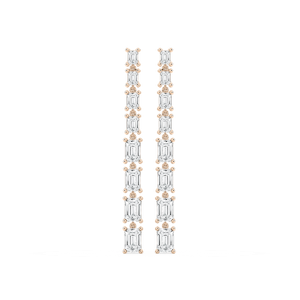 9 ²⁄₅ ctw Emerald Lab Grown Diamond Dangle Earrings