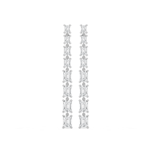 9 ²⁄₅ ctw Emerald Lab Grown Diamond Dangle Earrings