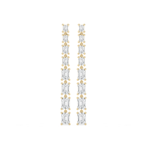 9 ²⁄₅ ctw Emerald Lab Grown Diamond Dangle Earrings