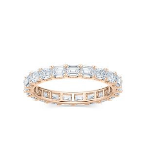 Eva Emerald Lab Grown Diamond East West Prong Eternity Band