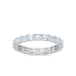 Eva Emerald Lab Grown Diamond East West Prong Eternity Band