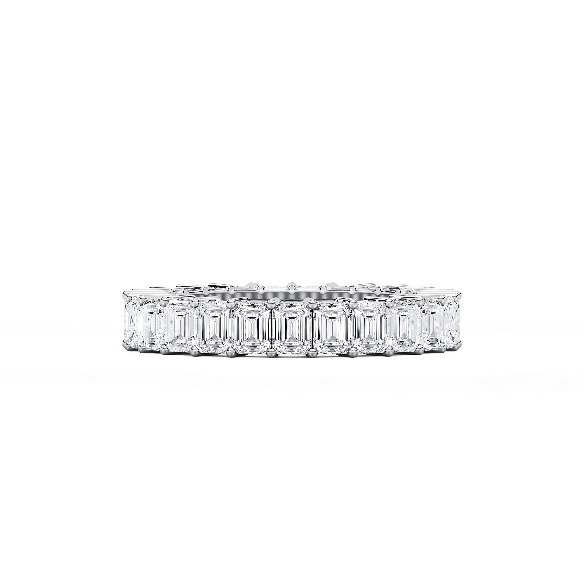 Liberty Emerald Lab Grown Diamond Shared Prong Eternity Band