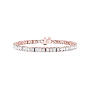 Emerald Lab Grown Diamond Four Prong Tennis Bracelet - 7 Inches